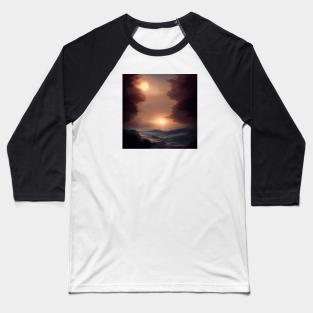 Moonrise at Sunset Baseball T-Shirt